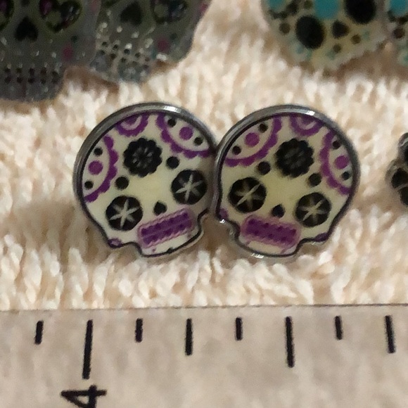 Sugar Skull Earrings Lot - Picture 6 of 8